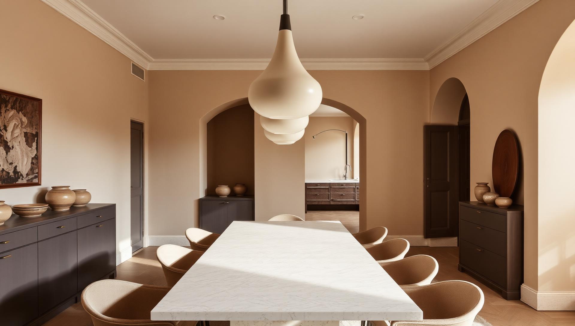 Tables set for long evenings and longer conversations.